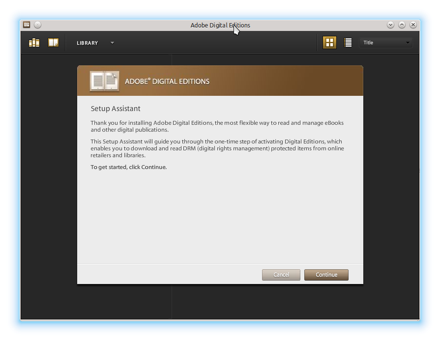 ADE Setup Assistant window