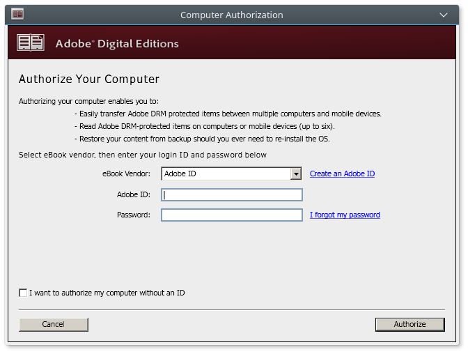 ADE-computer authorization