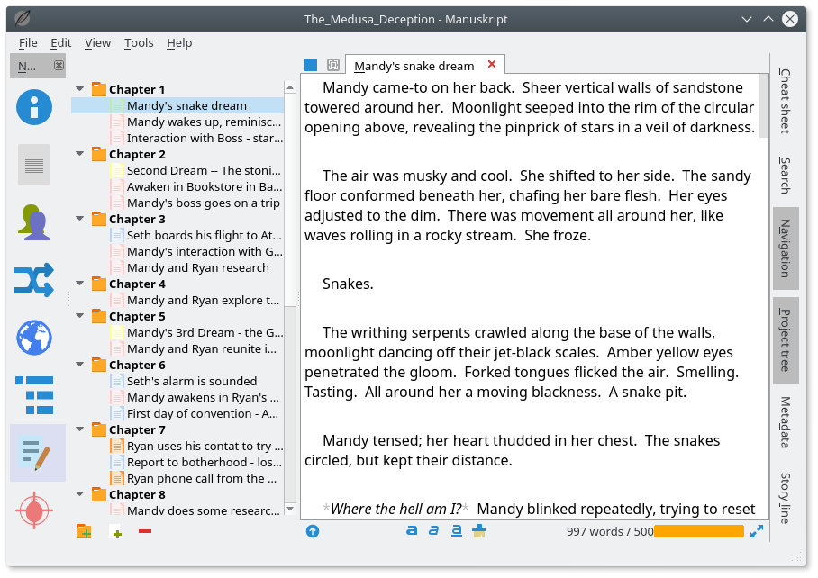 Manuskript Editor