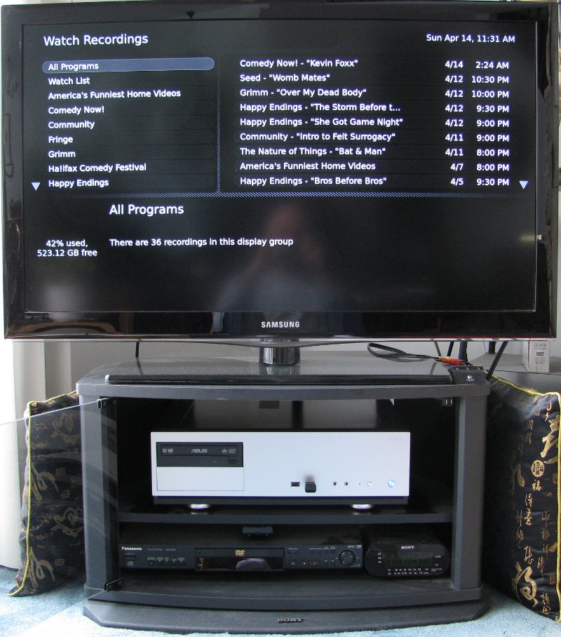 Completed MythTV PVR in operation
