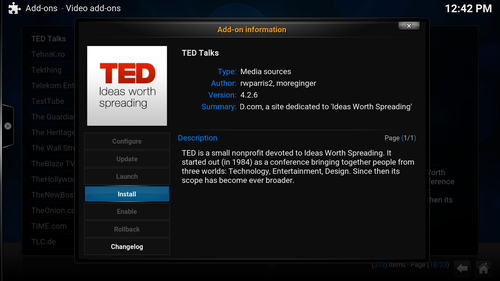Kodi install video add-on