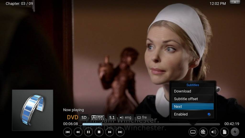 Kodi Subtitle Icon