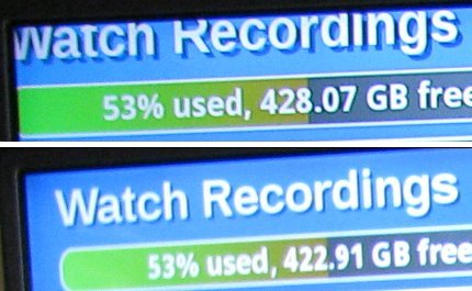 Example of video display extending beyond physical screen