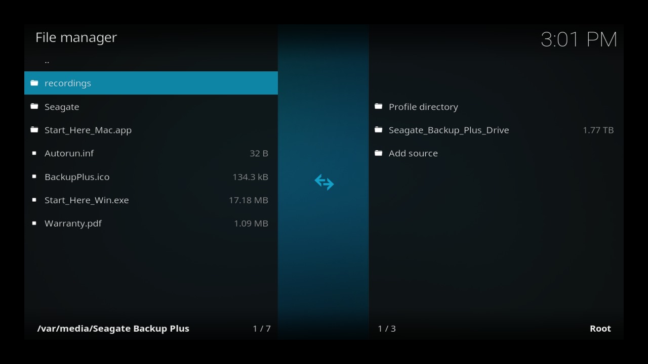 Kodi File manager